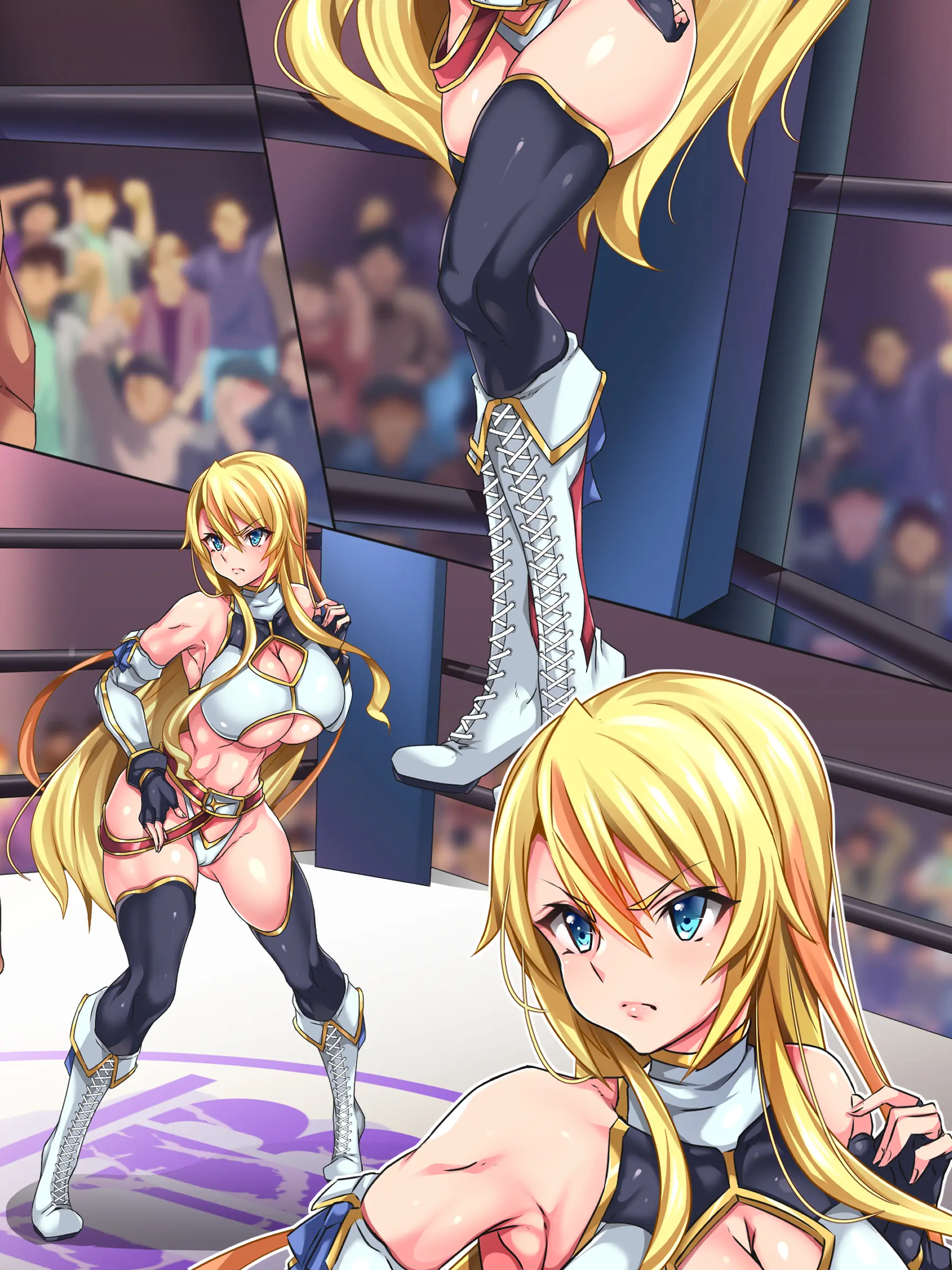 Kanzen Haiboku -WrestleDown- Muhai No Bijyo Wrestler Ga Wana Ni Hamari Ring-Jou De Youshanaku Nando Mo Okasareru!! | 완전 패배 -WrestleDown- 무패의 미녀 레슬러가 덫에 빠져 링 위에서 몇 번이고 무참히 범해진다!!